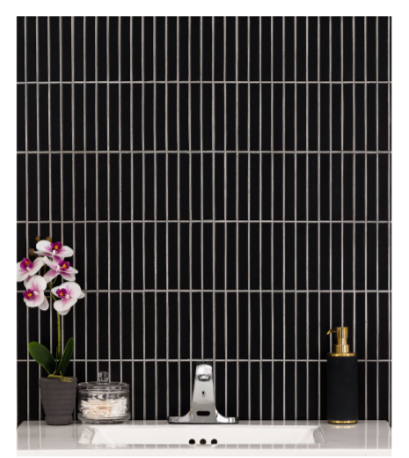 MSI Nero Matte 1 x 6 Stack Black Tile (new)