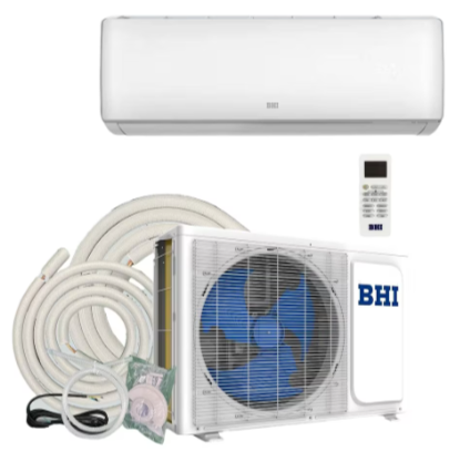 BHI 12,000 BTU SEER2 Inverter Ductless Mini Split Room Air Conditioner with Heat Pump (new)