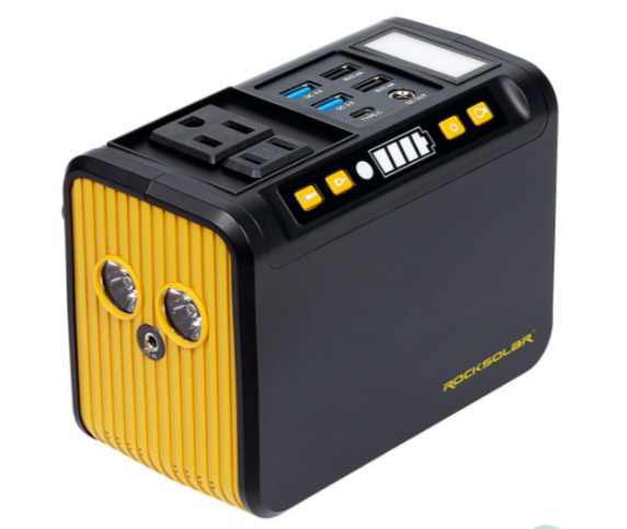 ROCKSOLAR Lithium-Ion Power Pack with LED Lamp, 80W, 88Wh (lightly used)