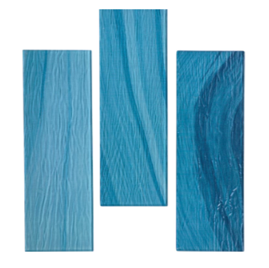 LuxySplash Peel & Stick Shades of Blue Textured Glass Subway Wall Tile 4" x 12" (3 Pieces, 1 Sq. Ft./Pack)