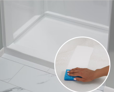 Delta Classic 500 36 in. L x 36 in. W Alcove Shower Pan Base with Center Drain in High Gloss White