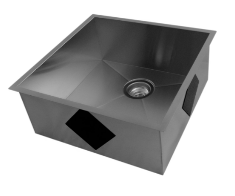 Acritec 19 1/4" x 19 1/4" Stainless Steel Undermount Kitchen Sink With Square Contemporary Corners (new)