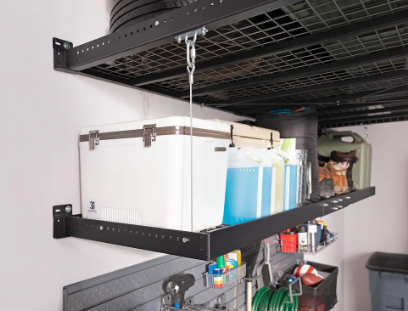 NewAge Products Pro Series 3.0 2 ft. x 4 ft. Wall Mounted Steel Shelf in Black (Set of 2)