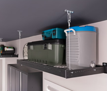 NewAge Products Pro Series 3.0 2 ft. x 4 ft. Wall Mounted Steel Shelf in Black (Set of 2)