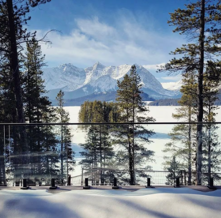 Peak MountainView Glass Deck Railing 42.4-inch H Post in Matte Black Stainless Steel