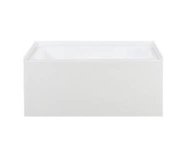 Swiss Madison Lausanne 48 W x 32-in L Glossy White Acrylic Alcove Skirted Left Drain Bathtub
