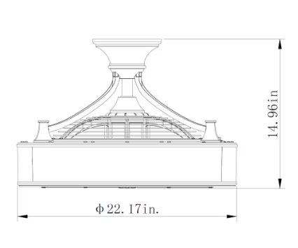 Home Decorators Collection Windara 22-inch Indoor/Outdoor Brushed Nickel Ceiling Fan with Dimmable Integrated LED Light Kit & Remote