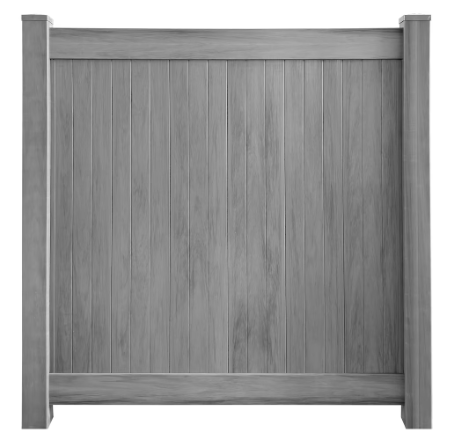 Creative Surfaces® 6' x 6' Vinyl Woodgrain Fence Panel Hazy Grey (new)