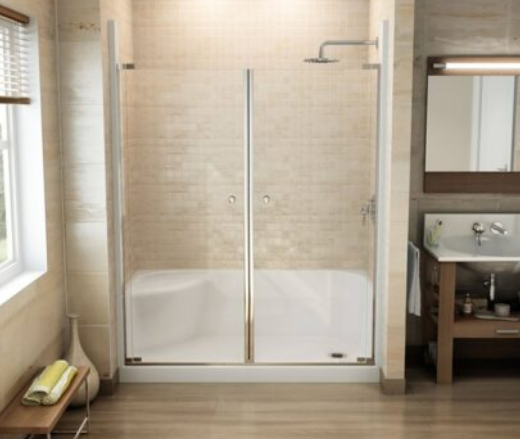 MAAX Essence AcrylX Shower Base - Left Drain, Right Seat