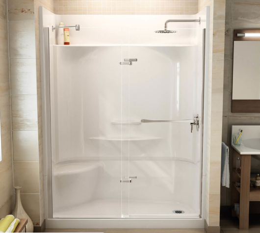 MAAX Essence AcrylX Shower Base - Left Drain, Right Seat