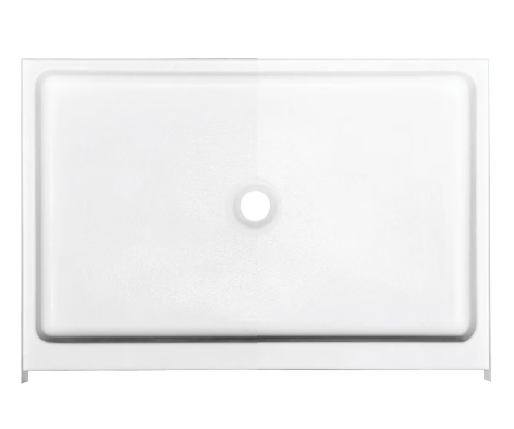 MAAX Alaska 60L x 32W x 7H Rectangular Centre Drain Fibreglass Shower Base Pan in White