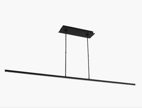 Stagger 72 Linear Suspension Matte Black Light Fixture
