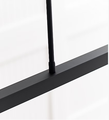 Stagger 72 Linear Suspension Matte Black Light Fixture