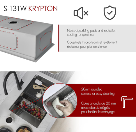 Stylish Dual-Mount 31 inch Stainless Steel Single Bowl Kitchen Sink