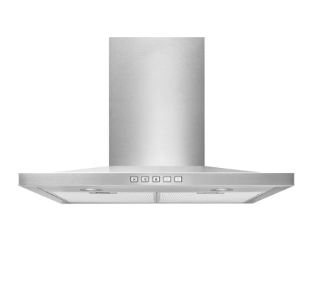Broan-NuTone 30-inch Low Profile Pyramid Chimney Wall Mount Range Hood, 450 MAX Blower CFM in Stainless Steel Non-Duct Kit Separate