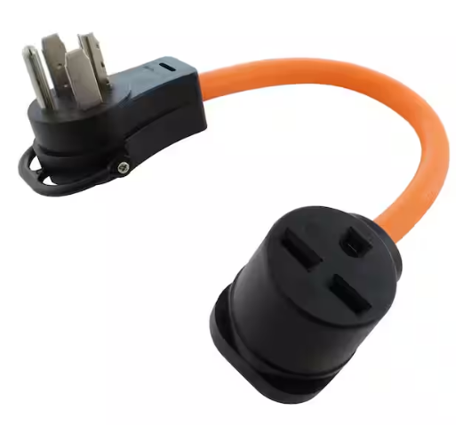 1.5 ft. 14-30P 4-Prong Dryer Plug to 6-30R 3-Prong 30 Amp 250 Volt HVAC Female Adapter