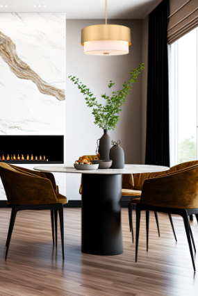 Z-Lite Counterpoint 3 Light Pendant in Modern Gold