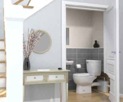Saniflo SFA Saniaccess2 Macerator Pump 2-Piece 4.8 LPF Single Flush Elongated Standard Toilet in White Combo