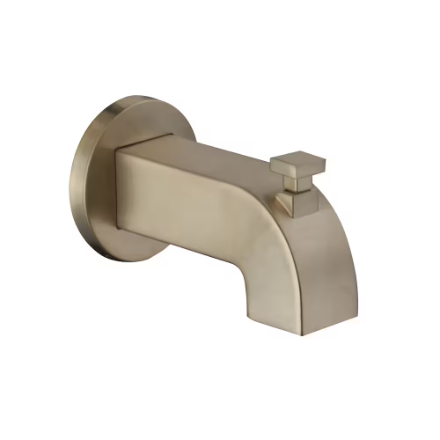 Modern Single-Handle 1-Spray Tub and Shower Faucet in Matte Gold, Valve Included (New)
