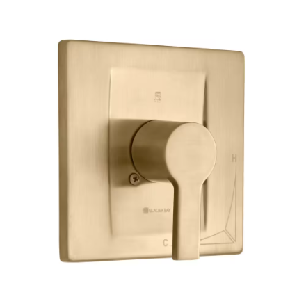 Modern Single-Handle 1-Spray Tub and Shower Faucet in Matte Gold, Valve Included (New)