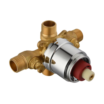Modern Single-Handle 1-Spray Tub and Shower Faucet in Matte Gold, Valve Included (New)