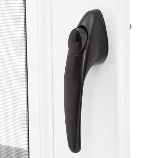 300 Series 32 in. x 80 in. Almond Universal 3/4 Light Mid-View Aluminum Storm Door with Black Handle Set (New)