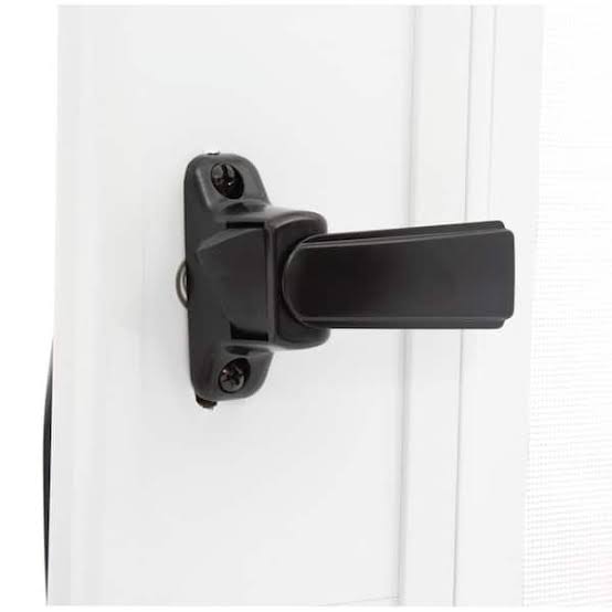 300 Series 32 in. x 80 in. Almond Universal 3/4 Light Mid-View Aluminum Storm Door with Black Handle Set (New)