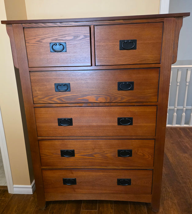 Double bed 2 nightstand, tall boy & double dresser