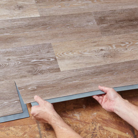 TrafficMaster Brushed Oak Taupe 6-inch x 36-inch Luxury Vinyl Plank Flooring (24 sq. ft. / case) (New)