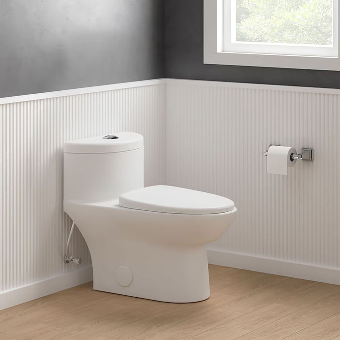 American Standard Tofino 1-Piece 4.1/6.0 LPF Dual Flush Standard Height Elongated Concealed Toilet in White (New, Out Of Box)