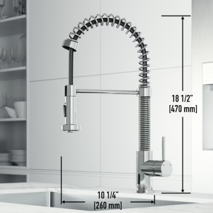 VIGO Edison Single-Handle Pull-Down Sprayer Kitchen Faucet and Touchless Sensor in Chrome (New)