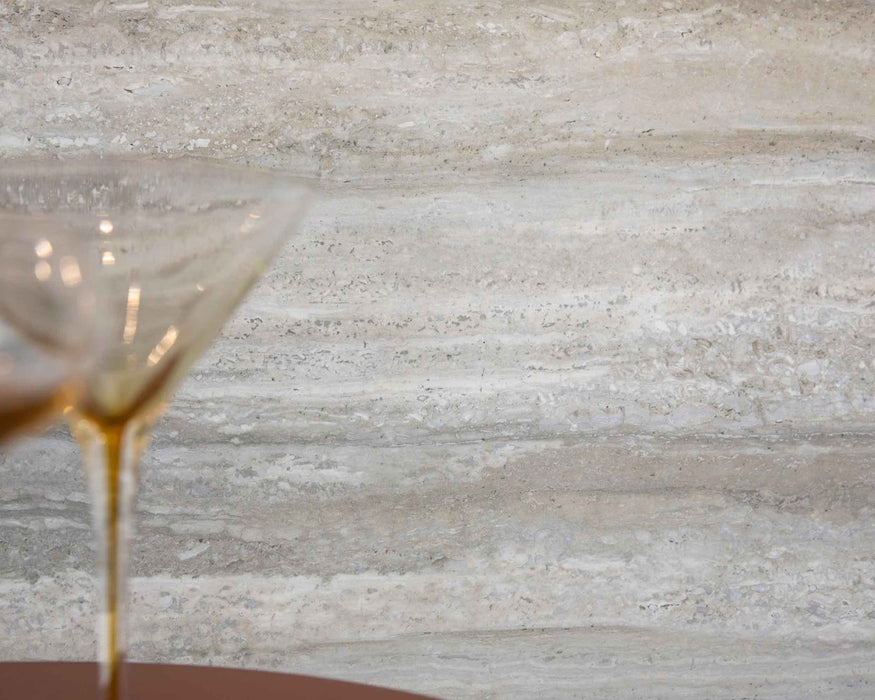 Travertino White/Grey Polished Large Format Tile 24" x 48" (new)