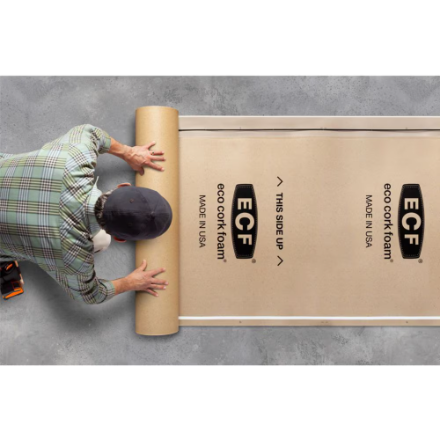 Eco Cork Foam 100 sq. ft. 40 in. x 30 ft. x 3.2 mm Waterproof Premium Plus 10-in-1 Underlayment-Vinyl Plank, Laminate, Engineered Wood (New)