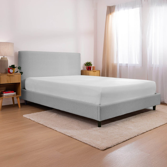 Twin Upholstered Bed Frame Dove Grey (New)