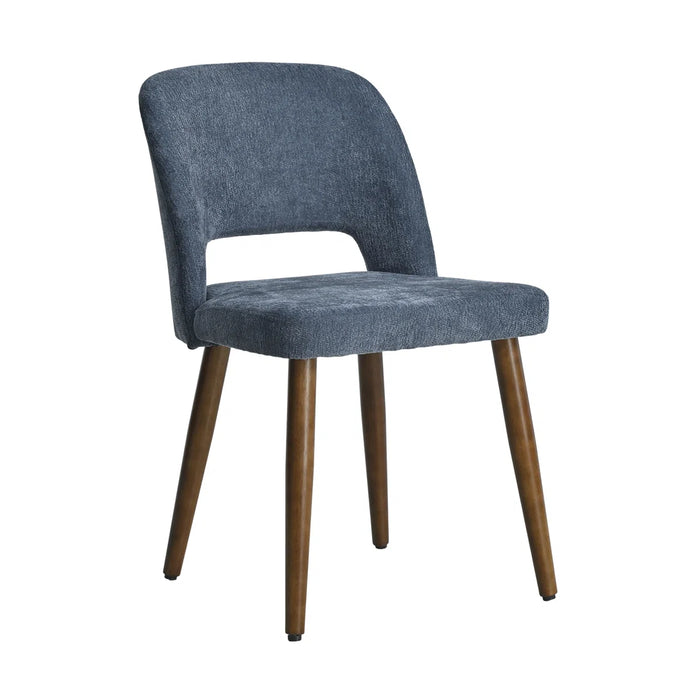 Upholstered Wood Legs Dining Chairs - Upholstery Colour Blue - VK-576-BUE