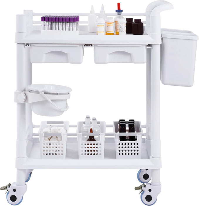 VEVOR 2 Tiers Lab Carts, Lab Utility Cart (New)