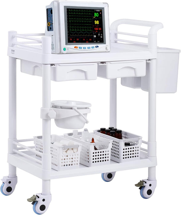 VEVOR 2 Tiers Lab Carts, Lab Utility Cart (New)