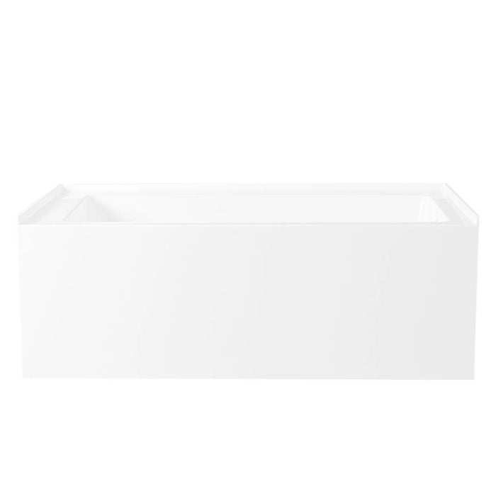Kingston Tulare VTAP603622R - Aqua Eden 60-Inch Acrylic Rectangular 3-Wall Alcove Tub, Right Hand Drain, Glossy White (New)