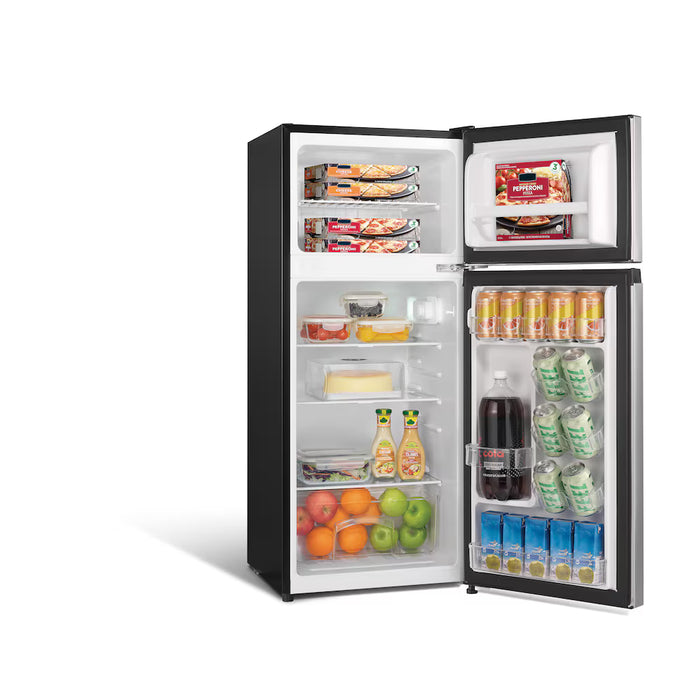 Vissani 19-inch W 4.5 Cu. Ft. Top Freezer Mini Refrigerator in Stainless Steel Look - ENERGY STAR (Used)