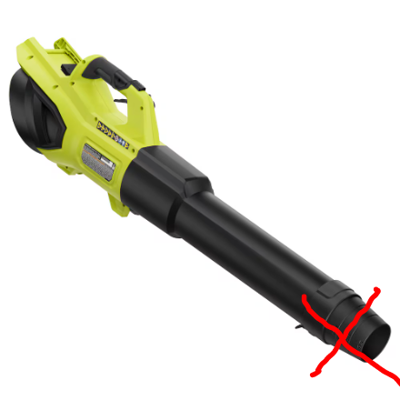 RYOBI 40V HP Brushless Whisper Series 190 MPH 730 CFM Cordless Battery Jet Fan Leaf Blower (Tool Only) (New, Missing Speed Tip)