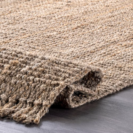 nuLOOM Hand Woven Chunky Loop Jute Natural 7 ft. 6-inch x 9 ft. 6-inch Indoor Area Rug (New)