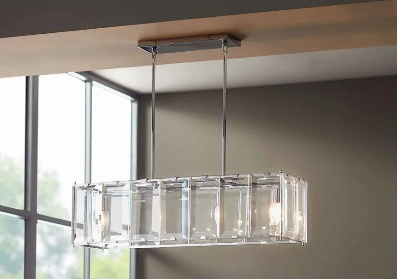 Alannis Pendant Light with Clear Beveled Glass