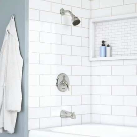 Aragon 1-Spray Single Handle Tub and shower Faucet in Chrome (Valve Included) (New)