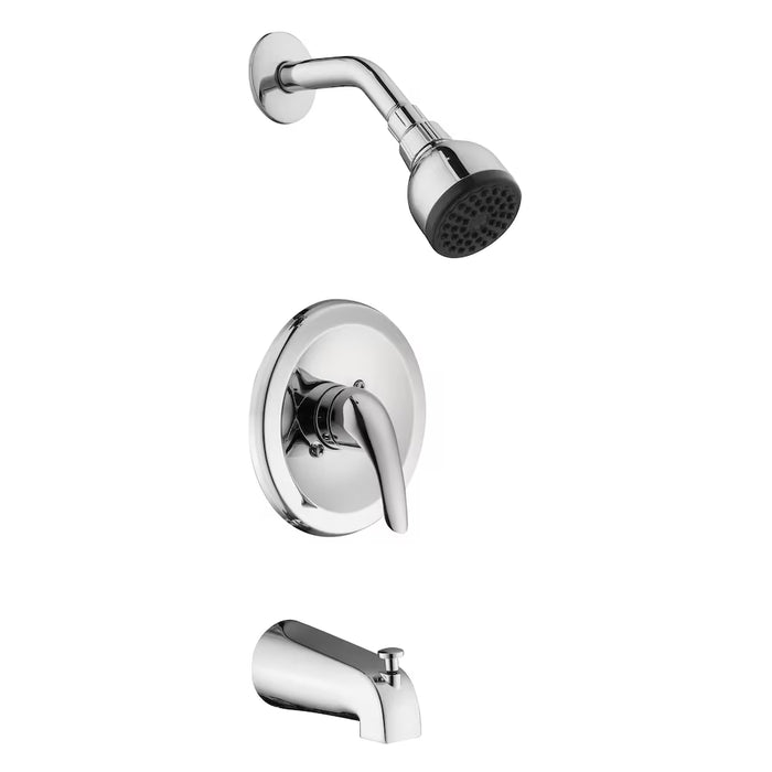 Aragon 1-Spray Single Handle Tub and shower Faucet in Chrome (Valve Included) (New)