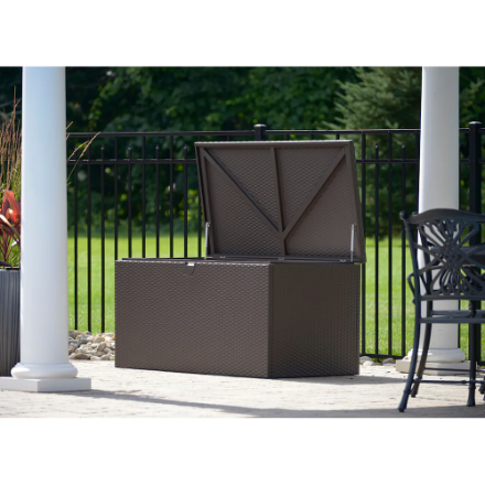 Arrow 134 Gallon (509L) Steel Deck Box in Espresso