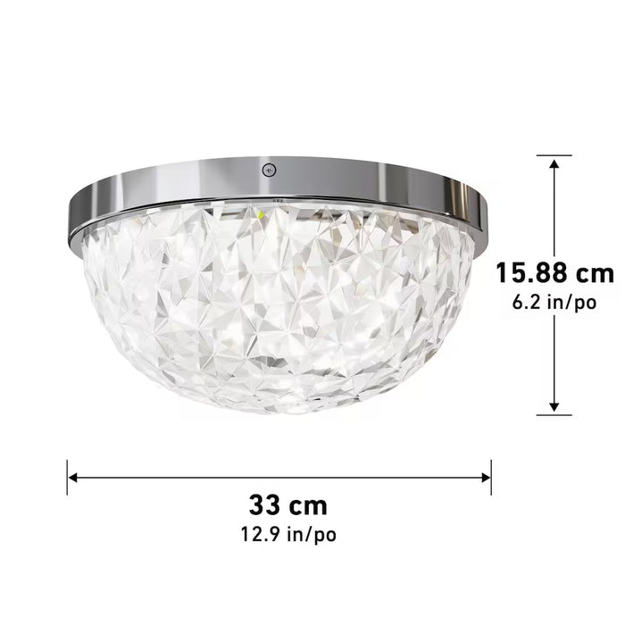 Artika Carat 13-inch 1-light Chrome Dimmable Integrated LED Ceiling Flush mount Light Fixture (Open Box)