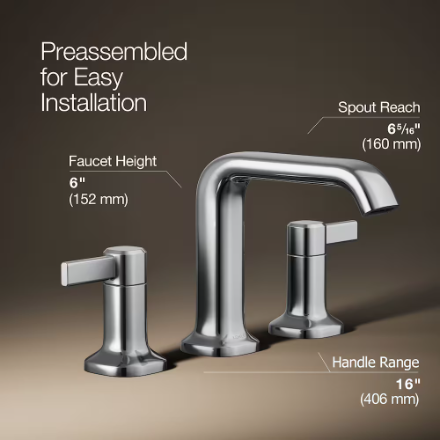 KOHLER Ashan 8-Inch Widespread 2-Handle Bathroom Sink Faucet in Chrome (New)