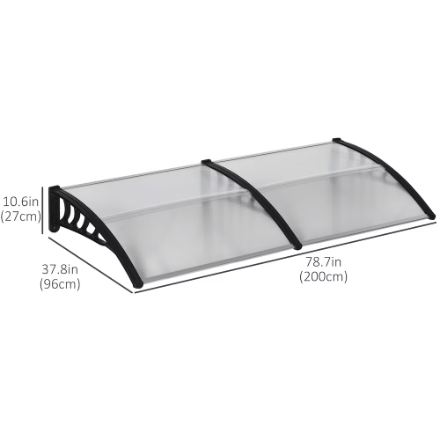Outsunny 78.7" x 37.8" Window Awning Door Canopy