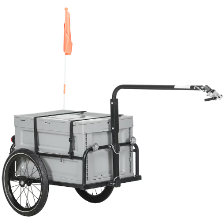 Aosom 40 kg (88 lb.) Cargo Bike Trailer with Removable Storage Box, 30" (New)