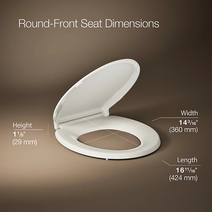 Kohler Cachet ReadyLatch Round-Front Bowl Quiet Close Toilet Seat - Biscuit (new)